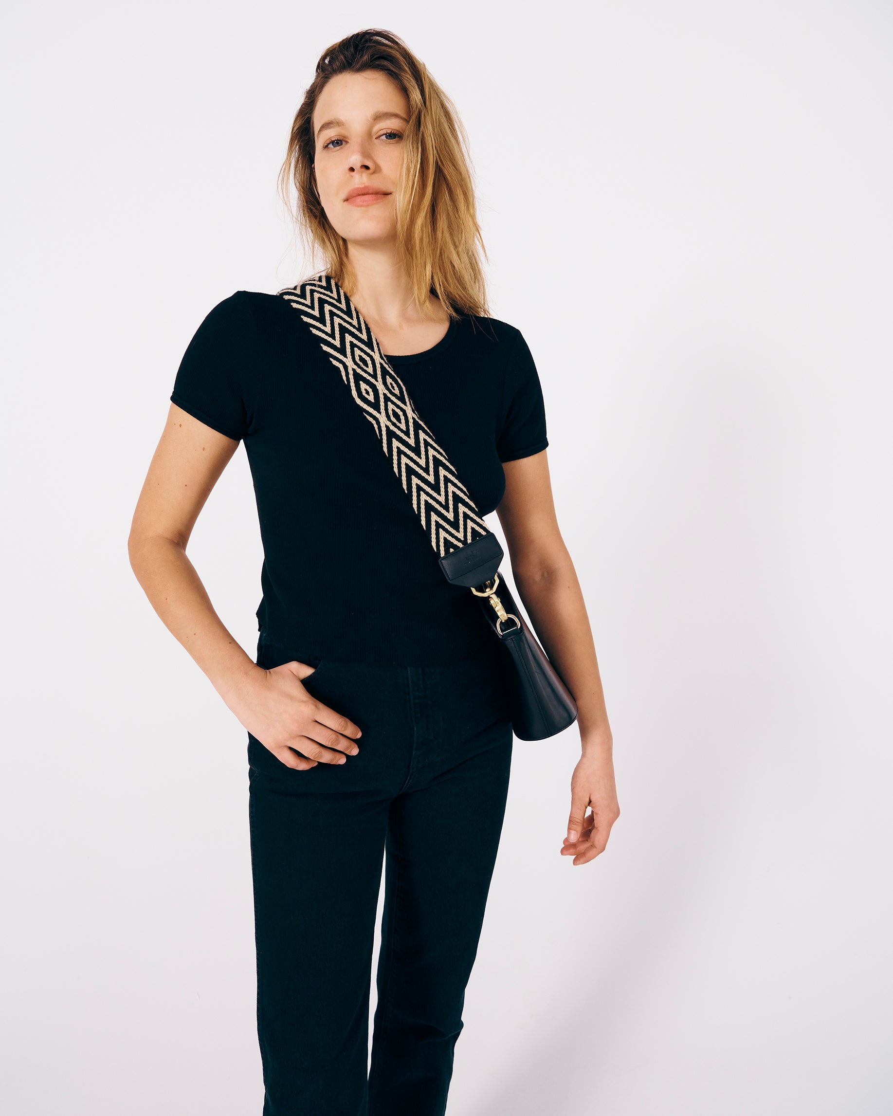 the FRENCH BRAID leather handwoven handbag strap, woven in NYC