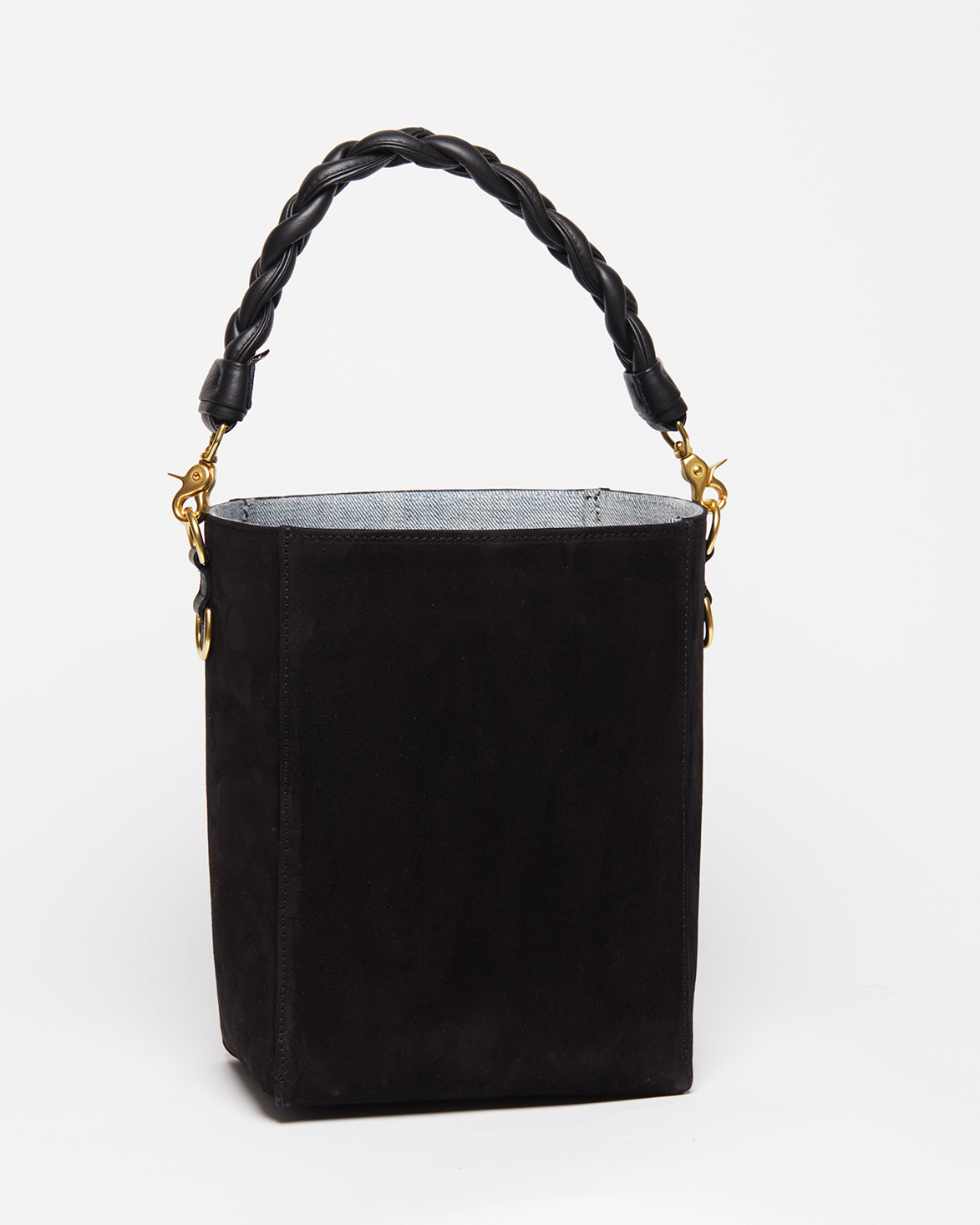 Black Suede / Black French Braid