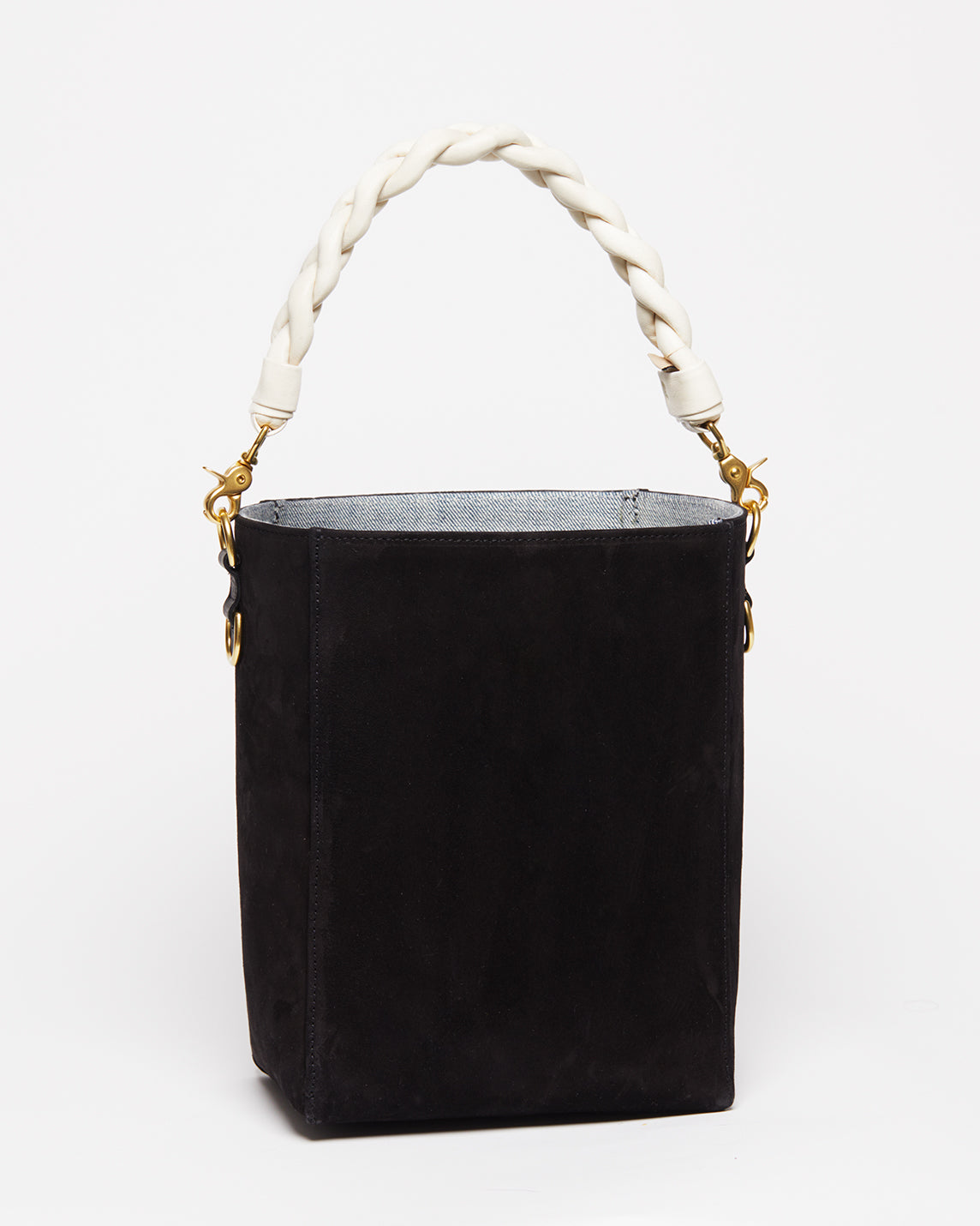 Black Suede / Cloud French Braid