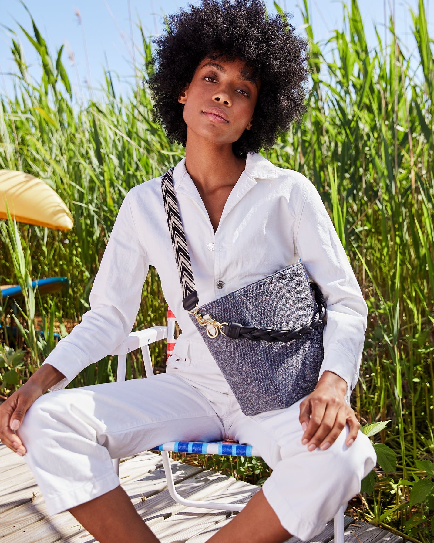 the SKINNY strap Beautifully handwoven handbag strap. Sourced in Colombia finished in NYC