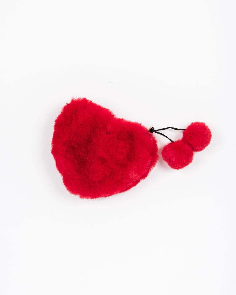 FUZZY HEART BAG